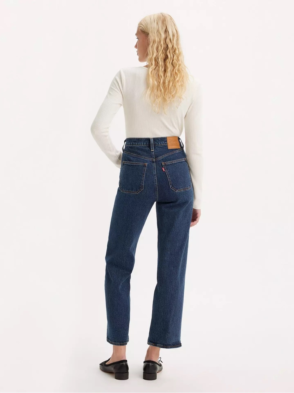EUC Levis Ribcage Straight Patch Pocket Women's Jeans Size 30 Dark Wash - Picture 7 of 11